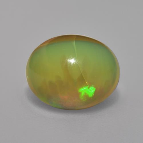 2.95克拉天然多色巧克力欧泊，椭圆形切割，11.1×8.9毫米，半透明