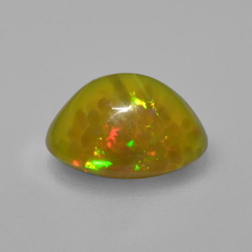 2.95克拉天然多色巧克力欧泊，椭圆形切割，11.1×8.9毫米，半透明