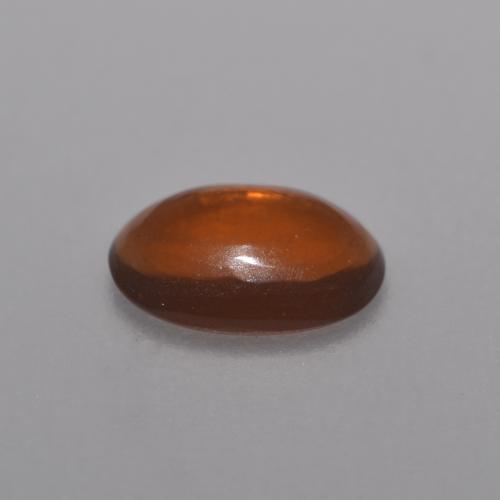 0.36克拉天然橙色巧克力欧泊，椭圆形切割，6.9×5毫米，透明