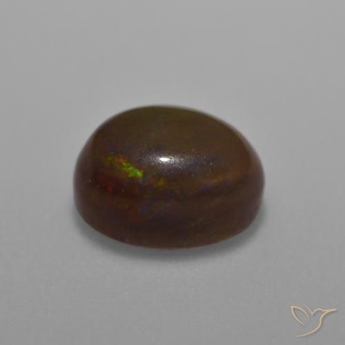 1.26克拉天然巧克力蛋白石，椭圆形，半透明