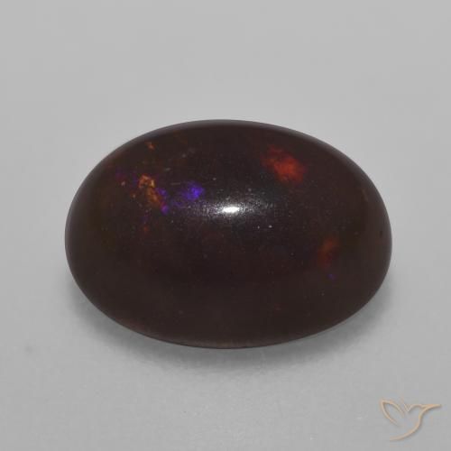 0.98克拉天然巧克力蛋白石，椭圆形，半透明