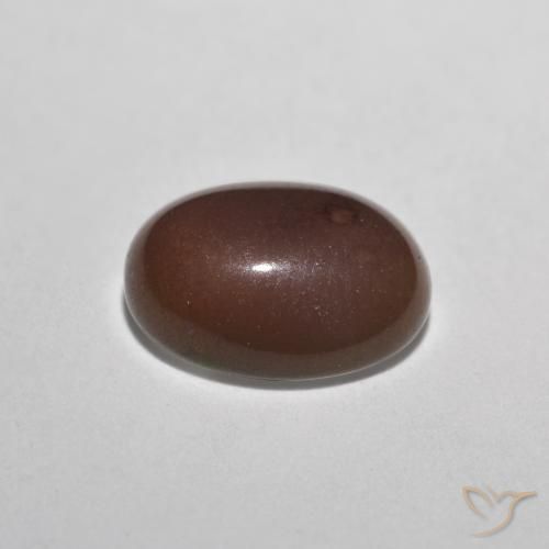 0.72克拉天然巧克力蛋白石，椭圆形，半透明