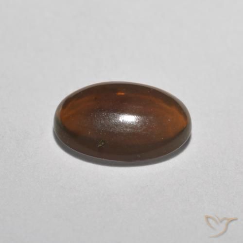 0.33克拉天然巧克力蛋白石，椭圆形，半透明