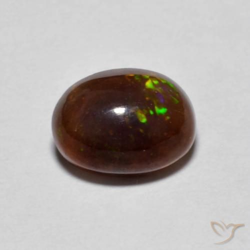 0.80ct 天然 彩色 巧克力蛋白石, 椭圆形, 半透明
