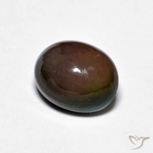 1.28克拉天然巧克力蛋白石，椭圆形，不透明