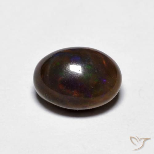 0.88ct 天然 彩色 巧克力蛋白石, 椭圆形, 不透明