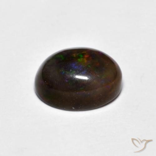 0.88克拉天然巧克力蛋白石，椭圆形，不透明