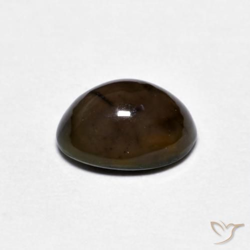 0.86克拉天然巧克力蛋白石，椭圆形，不透明