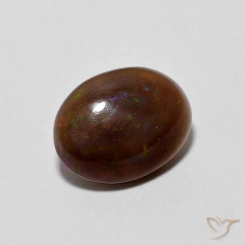 0.84克拉天然巧克力蛋白石，椭圆形，不透明