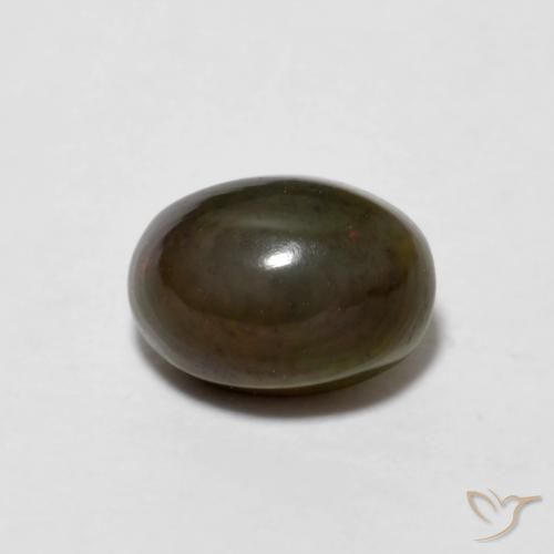 0.66克拉天然巧克力蛋白石，椭圆形，不透明