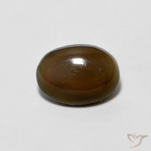 0.47克拉天然巧克力蛋白石，椭圆形，不透明