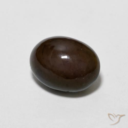 0.78克拉天然巧克力蛋白石，椭圆形，不透明