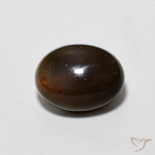 0.90克拉天然巧克力蛋白石，椭圆形，不透明
