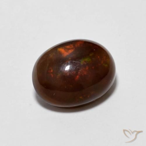 1.13ct 天然 彩色 巧克力蛋白石, 椭圆形, 透明