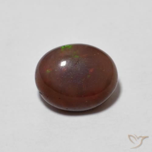 0.65ct 天然 彩色 巧克力蛋白石, 椭圆形, 半透明