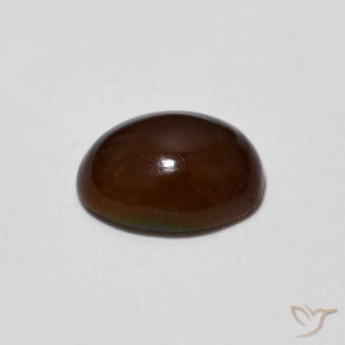 0.89克拉天然巧克力蛋白石，椭圆形，不透明