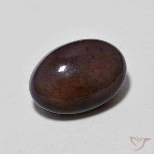 3.24克拉天然巧克力蛋白石，椭圆形，半透明