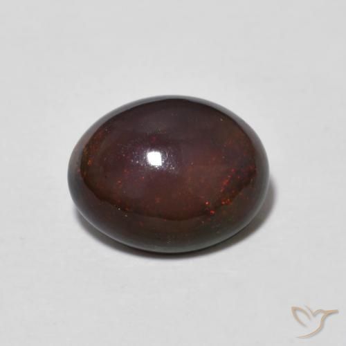 1.01ct 天然 彩色 巧克力蛋白石, 椭圆形, 半透明