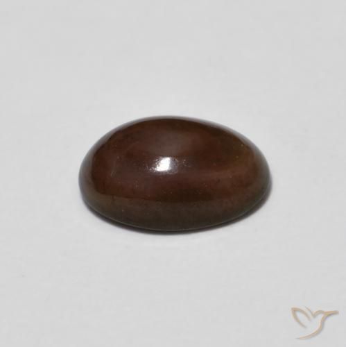 0.50克拉天然巧克力蛋白石，椭圆形，半透明