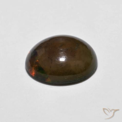 1.15克拉天然巧克力蛋白石，椭圆形，不透明