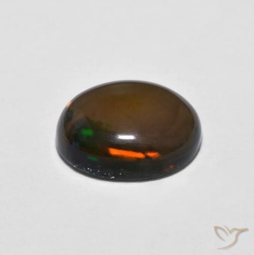0.84克拉天然巧克力蛋白石，椭圆形，不透明
