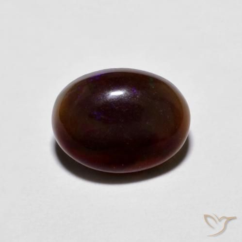0.76ct 天然 彩色 巧克力蛋白石, 椭圆形, 不透明