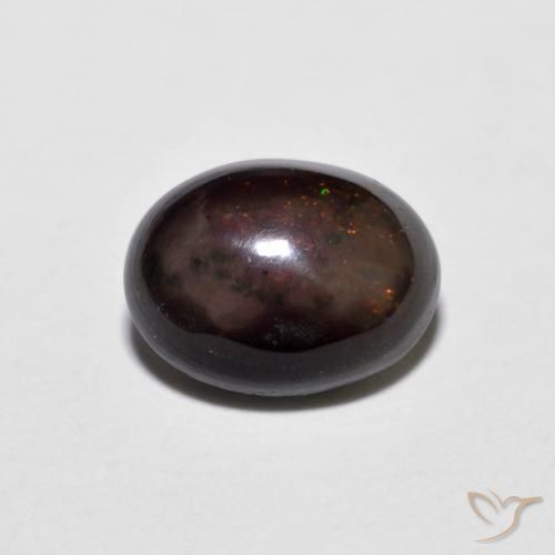 0.74ct 天然 彩色 巧克力蛋白石, 椭圆形, 不透明