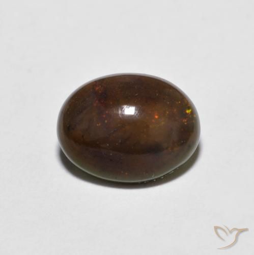 0.71ct 天然 彩色 巧克力蛋白石, 椭圆形, 不透明
