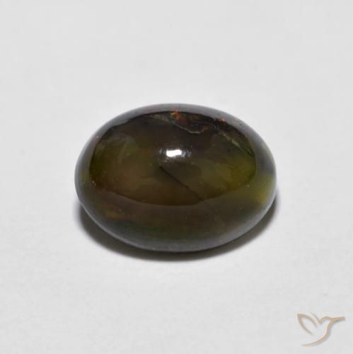 0.92ct 天然 彩色 巧克力蛋白石, 椭圆形, 不透明