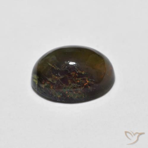 0.92克拉天然巧克力蛋白石，椭圆形，不透明
