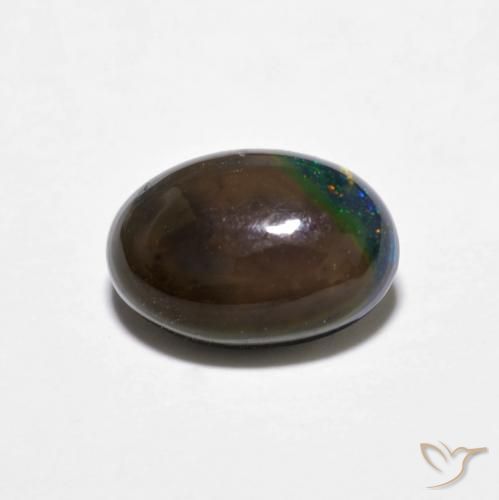 0.80克拉天然巧克力蛋白石，椭圆形，不透明
