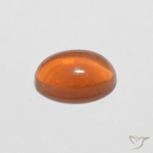 0.34克拉天然巧克力蛋白石，椭圆形，透明