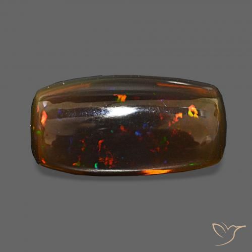 7.39ct 彩色 巧克力蛋白石, 软垫, 透明