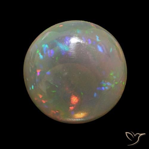 5.03ct 彩色 巧克力蛋白石, 圆形的, 透明