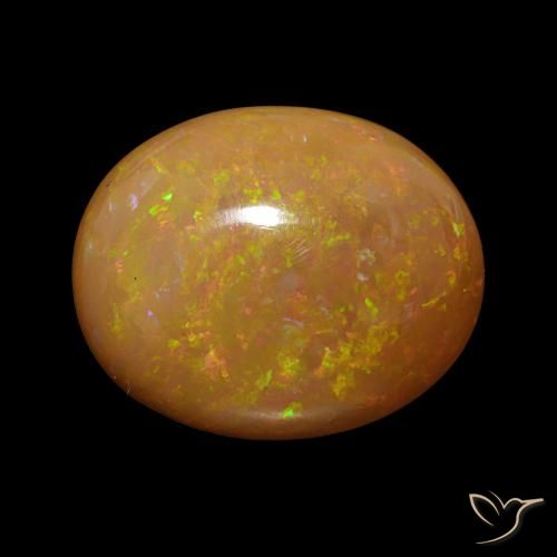 12.74ct 彩色 巧克力蛋白石, 椭圆形, 不透明