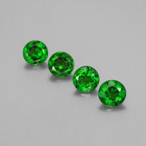 克拉天然铬透辉石，圆形切割，VS