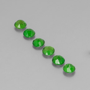 克拉天然铬透辉石，圆形切割，VS