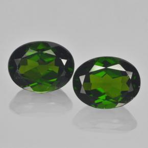 4.37天然绿色铬透辉石，椭圆形切割，9.2×7.1毫米，VS