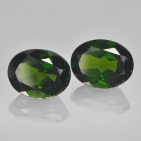 4.37天然绿色铬透辉石，椭圆形切割，9.2×7.1毫米，VS