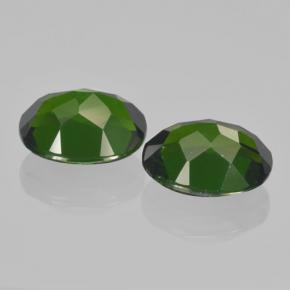4.37天然绿色铬透辉石，椭圆形切割，9.2×7.1毫米，VS
