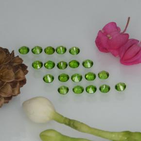 克拉天然铬透辉石，圆形切割，VS