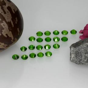 1.43天然绿色铬透辉石，圆形切割，2.50毫米，VS-SI