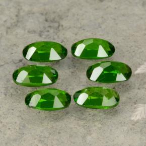1.52天然绿色铬透辉石，椭圆形切割，5.1×3毫米，VS