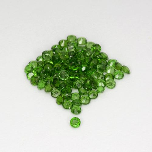 2.55天然绿色铬透辉石，圆形切割，1.78毫米，VS