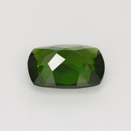 1.27克拉天然绿色铬透辉石，垫形剪裁，8×6.1毫米，VS