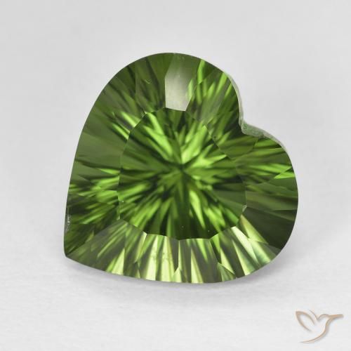 7.24ct 天然 深绿色 铬透辉石, 心形, VS
