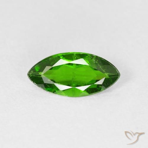 0.97ct 天然 Medium Dark-Green 铬透辉石, 榄尖形, VS-SI