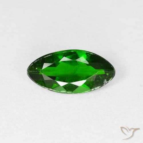 1.00ct 天然 明亮的森林绿 铬透辉石, 榄尖形, SI
