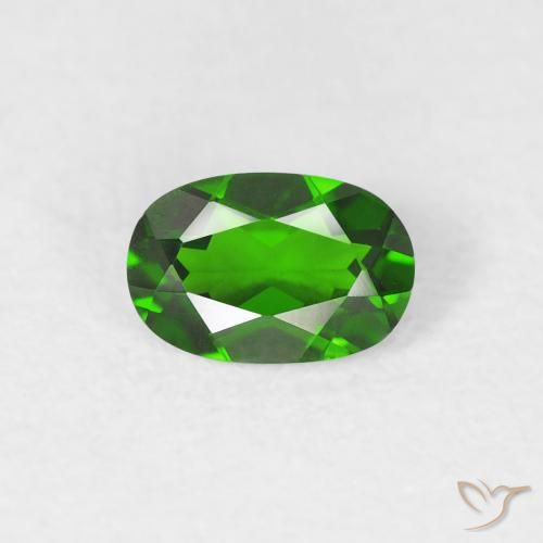 0.54ct 天然 明亮的森林绿 铬透辉石, 椭圆形, VVS-VS
