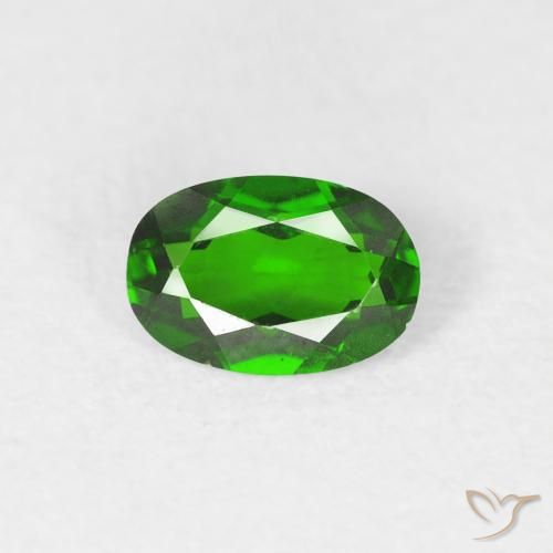 0.51ct 天然 明亮的森林绿 铬透辉石, 椭圆形, VVS-VS